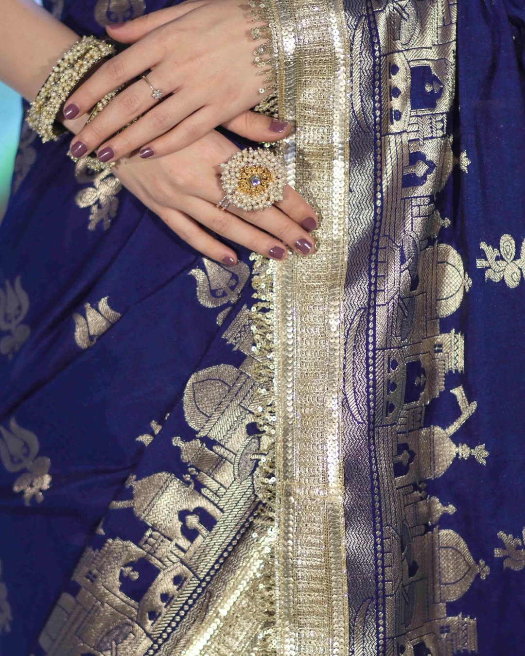 Premium Katan Silk Saree with Lace Work