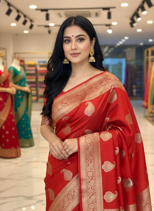 Banarasi Semi Katan Soft Silk Saree