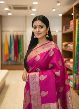 Banarasi Semi Katan Soft Silk Saree