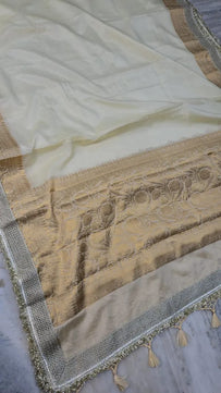 Warm Silk Saree with Lace Work