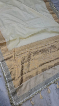 Warm Silk Saree with Lace Work
