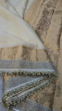 Warm Silk Saree with Lace Work