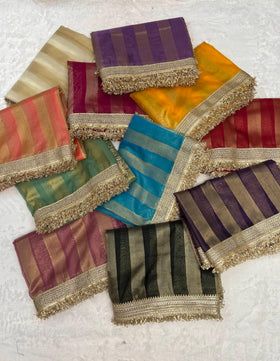 Tissue Organza Saree with Lace Work