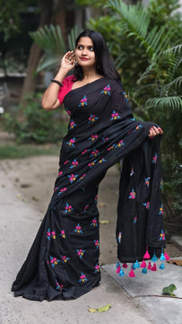 Cotton Saree with Embroidery