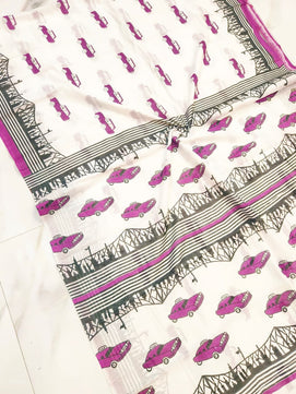 Pure Cotton Hand Block Print Saree