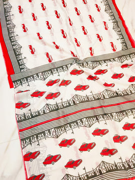 Pure Cotton Hand Block Print Saree
