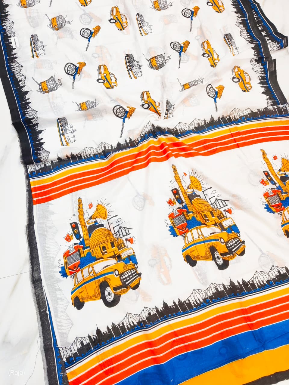 Pure Cotton Hand Block Print Saree