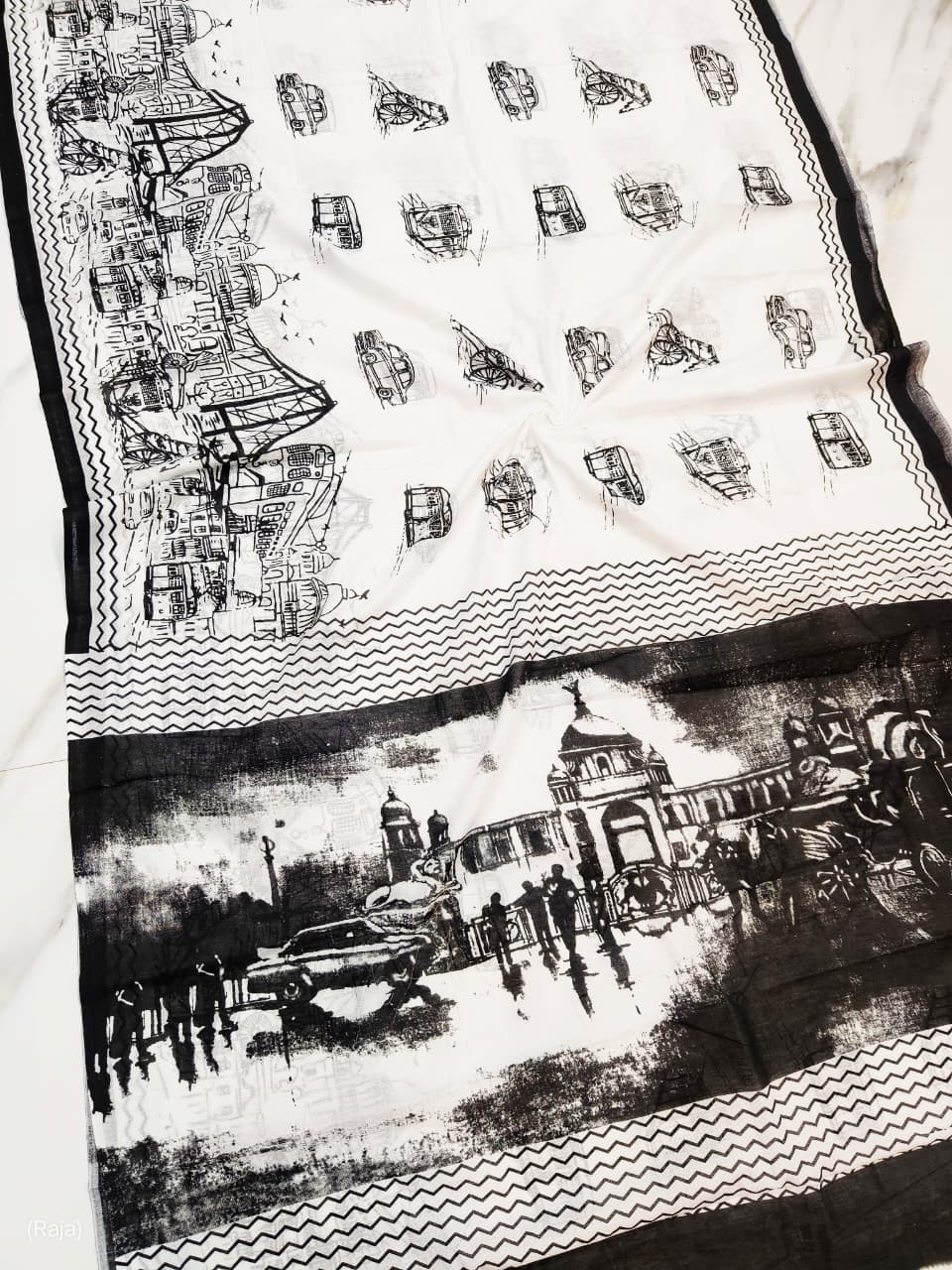 Pure Cotton Hand Block Print Saree