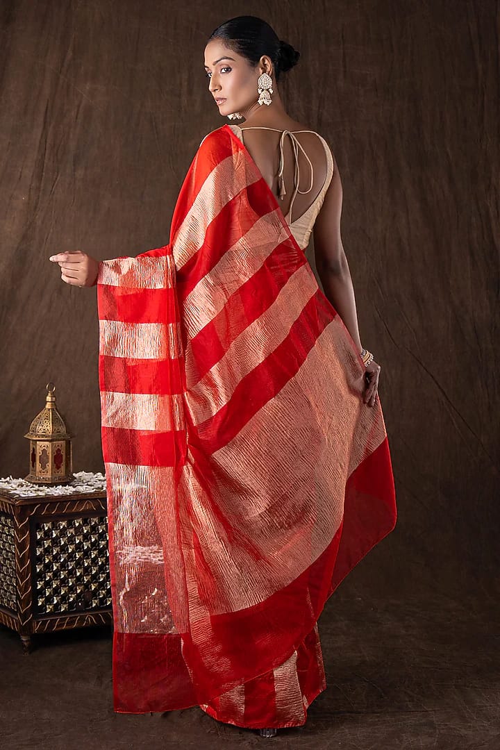 Tissue Crush and Organza Saree