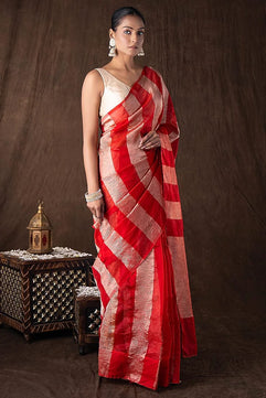 Tissue Crush and Organza Saree
