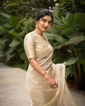Zari Stripe Bridal Saree