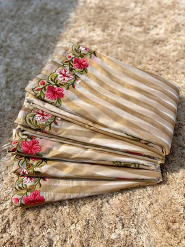 Banarasi Tissue Saree with Embroidery Work