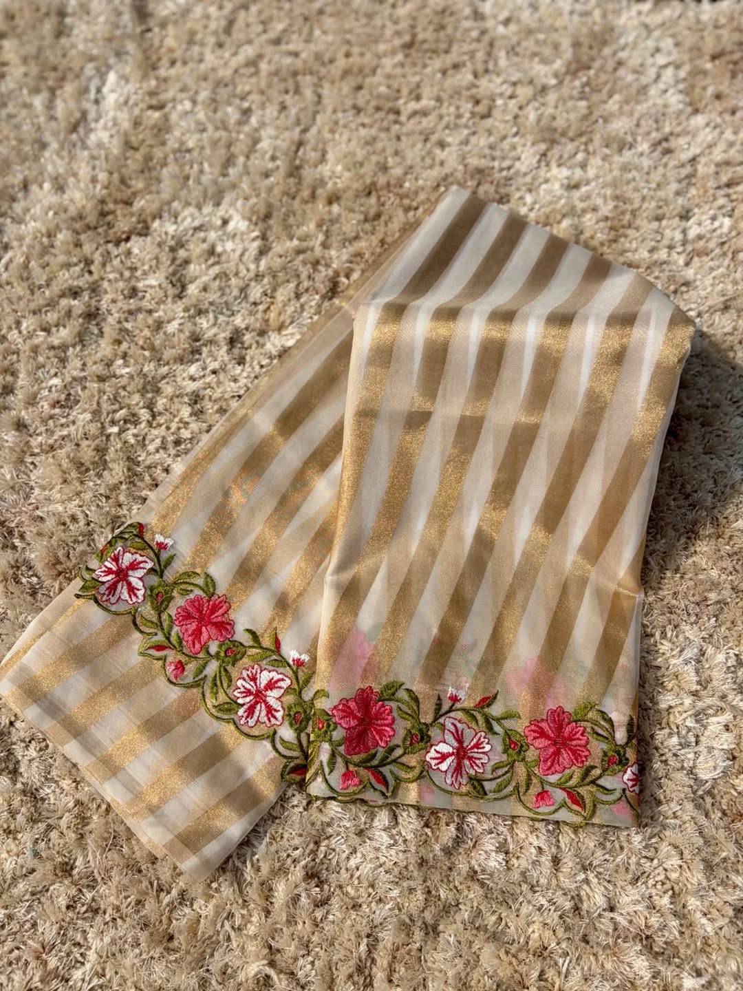 Banarasi Tissue Saree with Embroidery Work