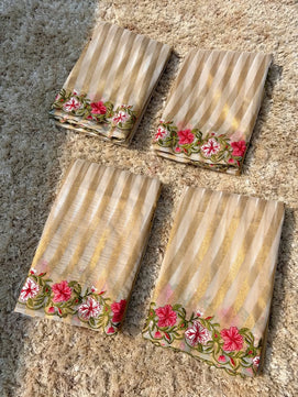 Banarasi Tissue Saree with Embroidery Work