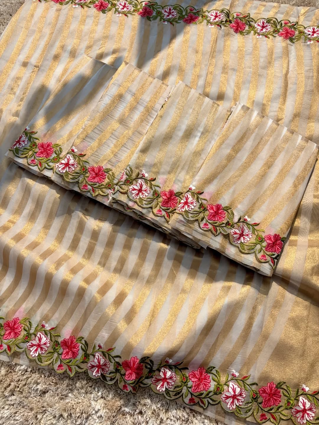 Banarasi Tissue Saree with Embroidery Work