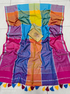 Cotton Check Saree