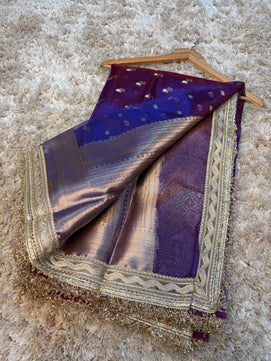 Banarasi Tissue Saree with Lace Work