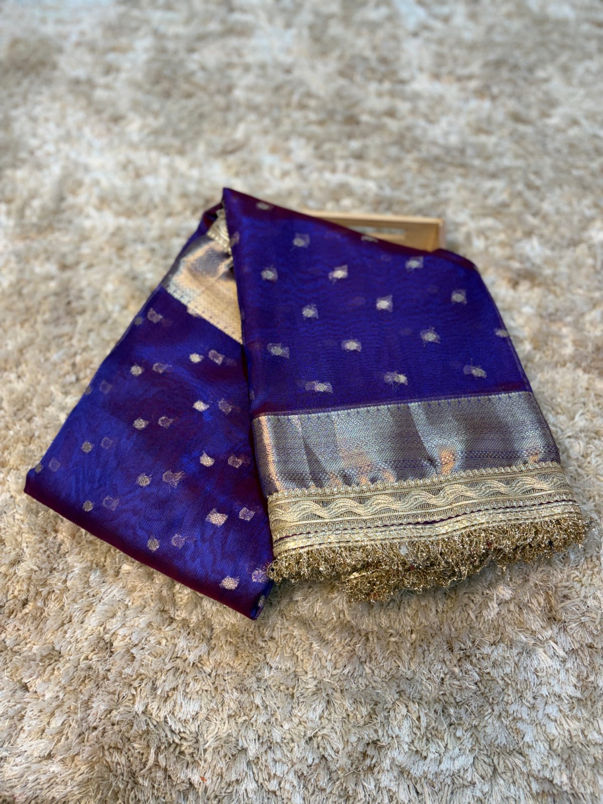 Banarasi Tissue Saree with Lace Work
