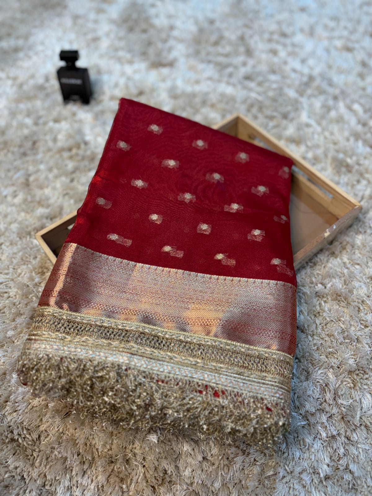 Banarasi Tissue Saree with Lace Work