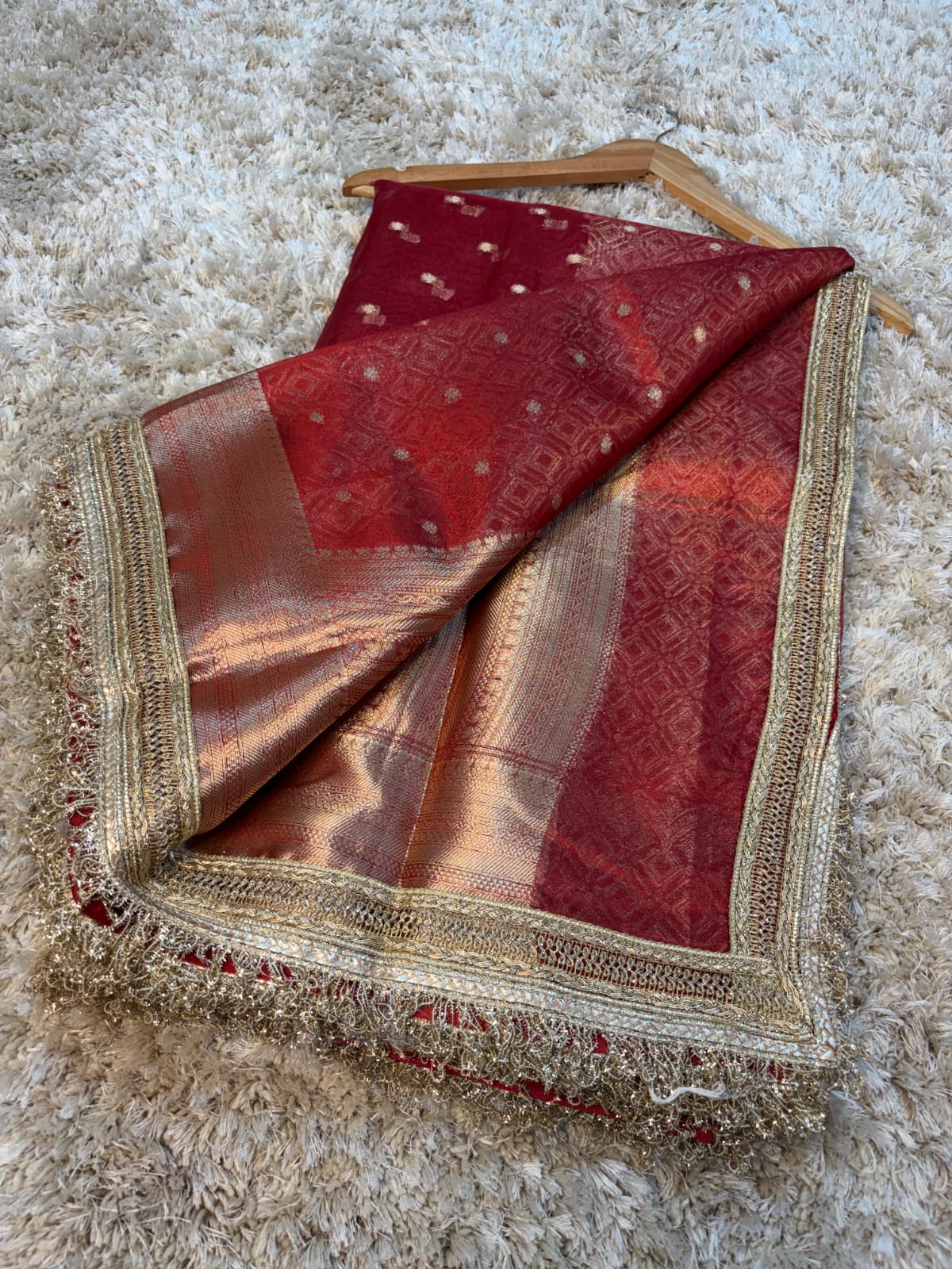 Banarasi Tissue Saree with Lace Work