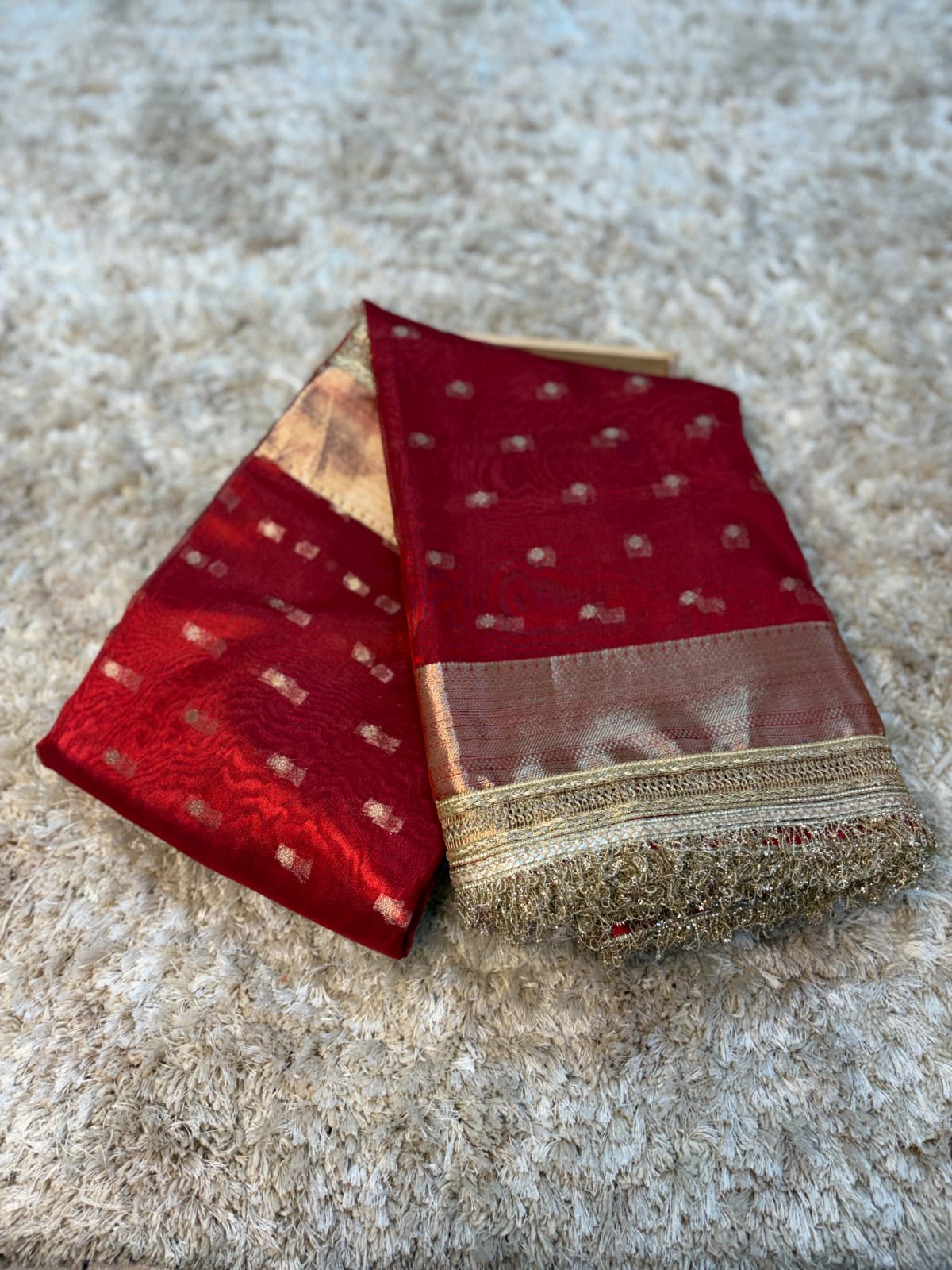 Banarasi Tissue Saree with Lace Work