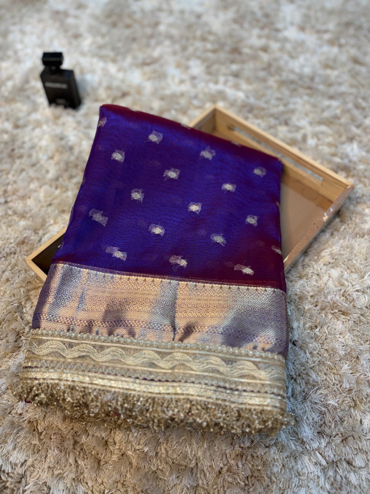 Banarasi Tissue Saree with Lace Work