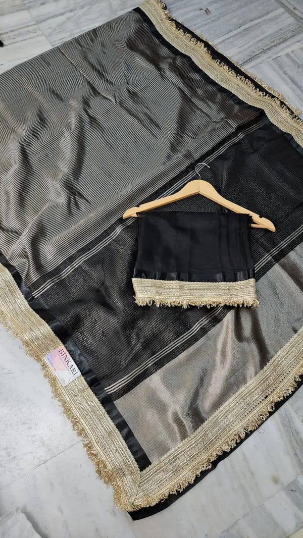 Premium Tissue Lace Work Saree