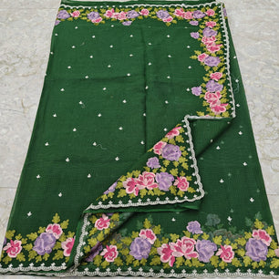Pure Cotton Kota Saree with Embroidery Work