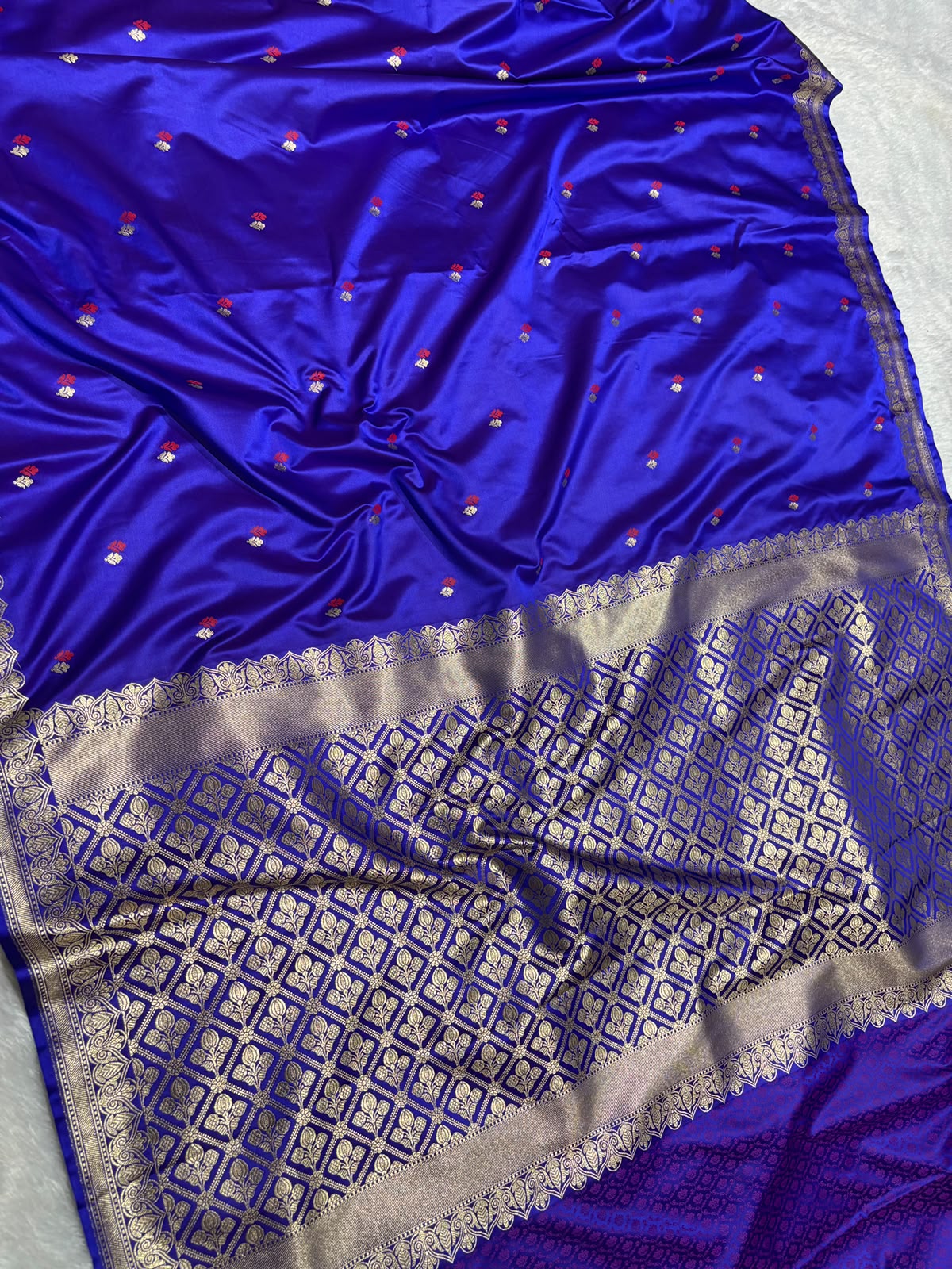 Mashru Silk Meenakari Saree