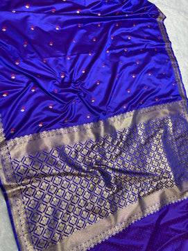 Mashru Silk Meenakari Saree
