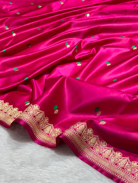 Mashru Silk Meenakari Saree