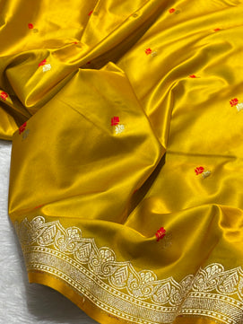 Mashru Silk Meenakari Saree