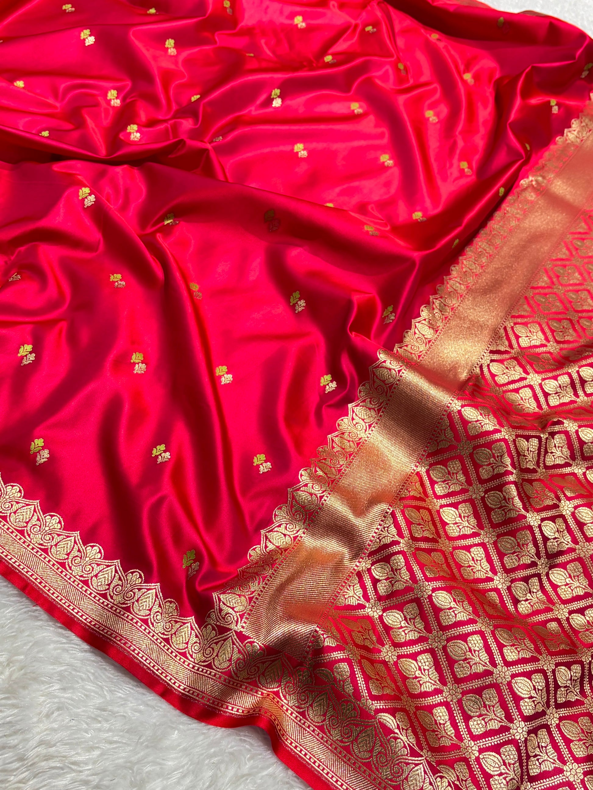 Mashru Silk Meenakari Saree