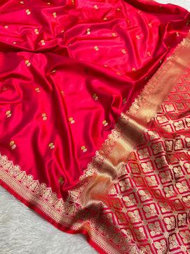 Mashru Silk Meenakari Saree