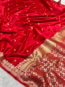 Mashru Silk Meenakari Saree