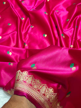 Mashru Silk Meenakari Saree