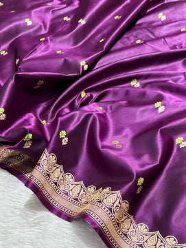 Mashru Silk Meenakari Saree