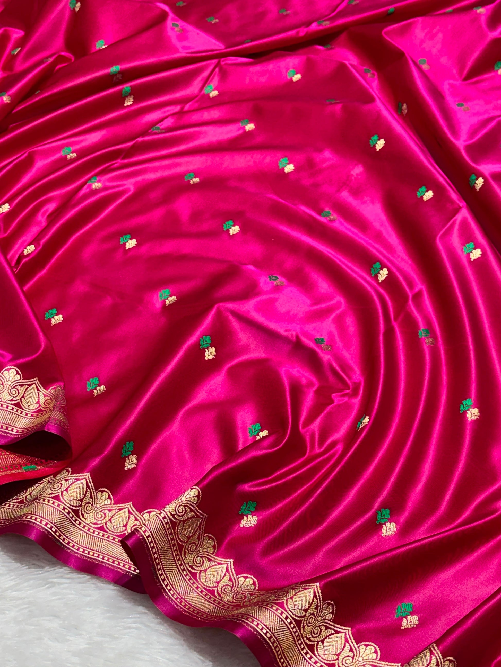 Mashru Silk Meenakari Saree