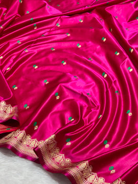 Mashru Silk Meenakari Saree