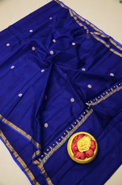 Pure Silk Kota Doria Hand Work Saree