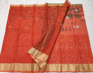 Pure Cotton Kota Doria Saree with Self Embroidery