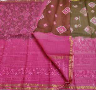 Pure Cotton Kota Doria Saree with Self Embroidery