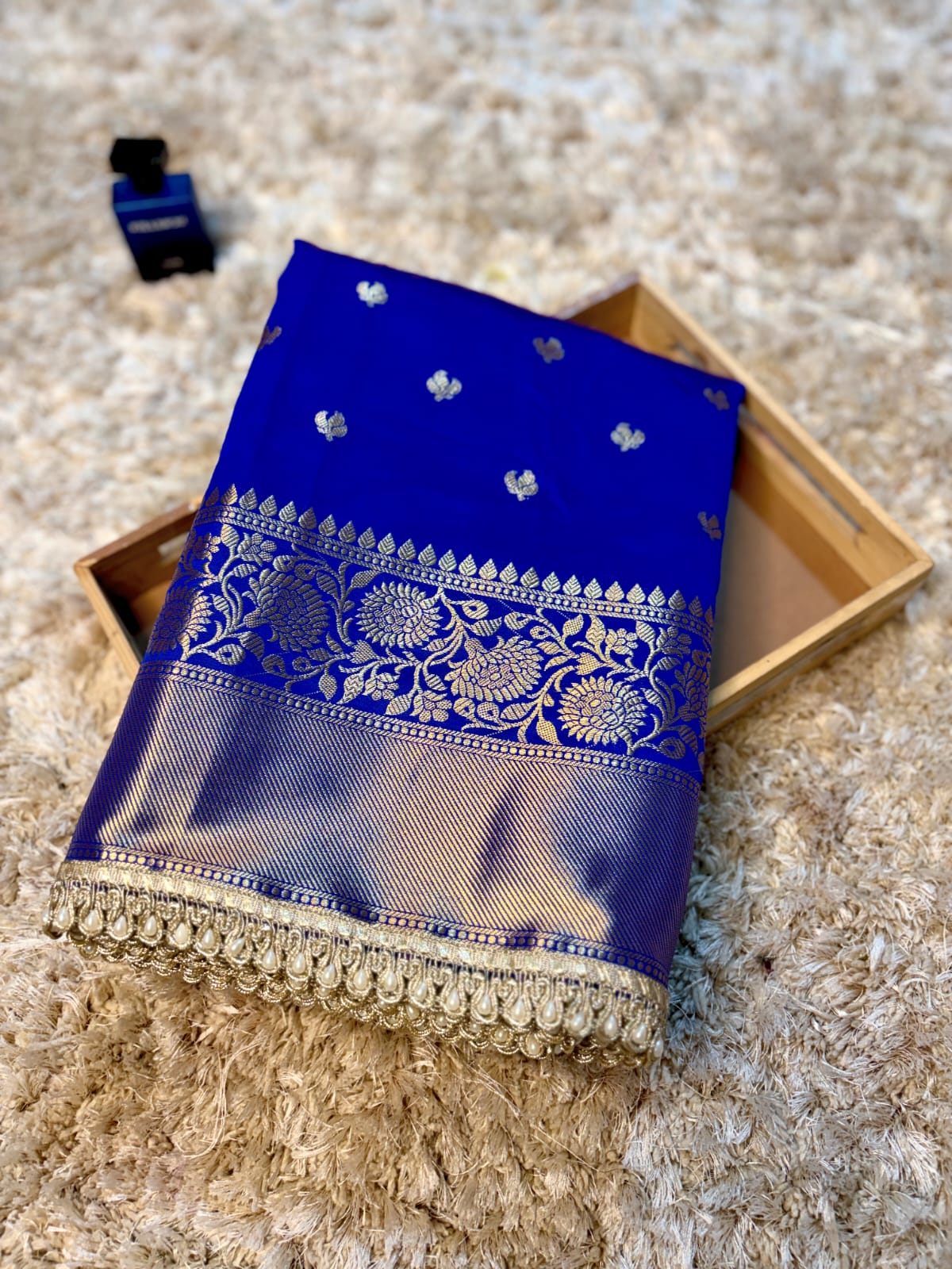 Banarasi Premium Katan Silk Saree with Lace Work