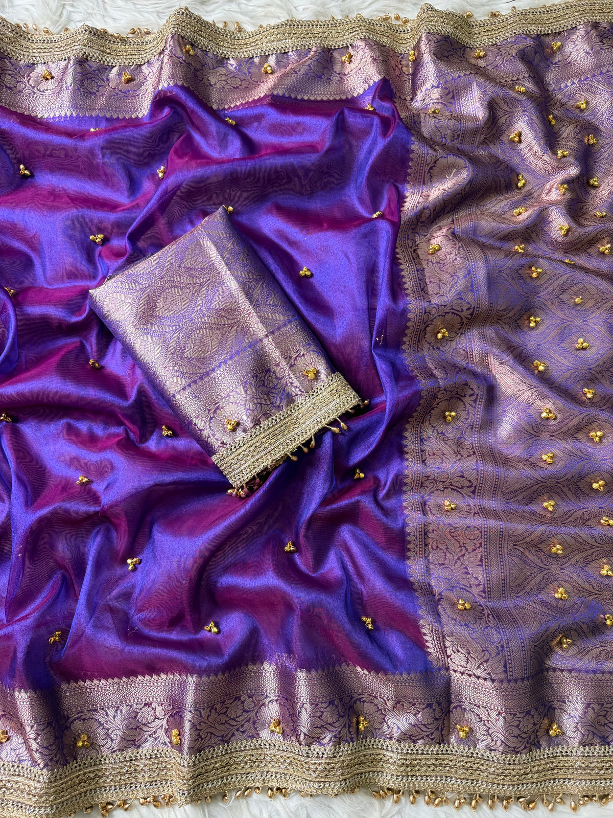 Tissue Ghungru Saree