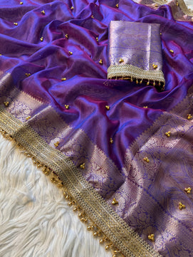 Tissue Ghungru Saree