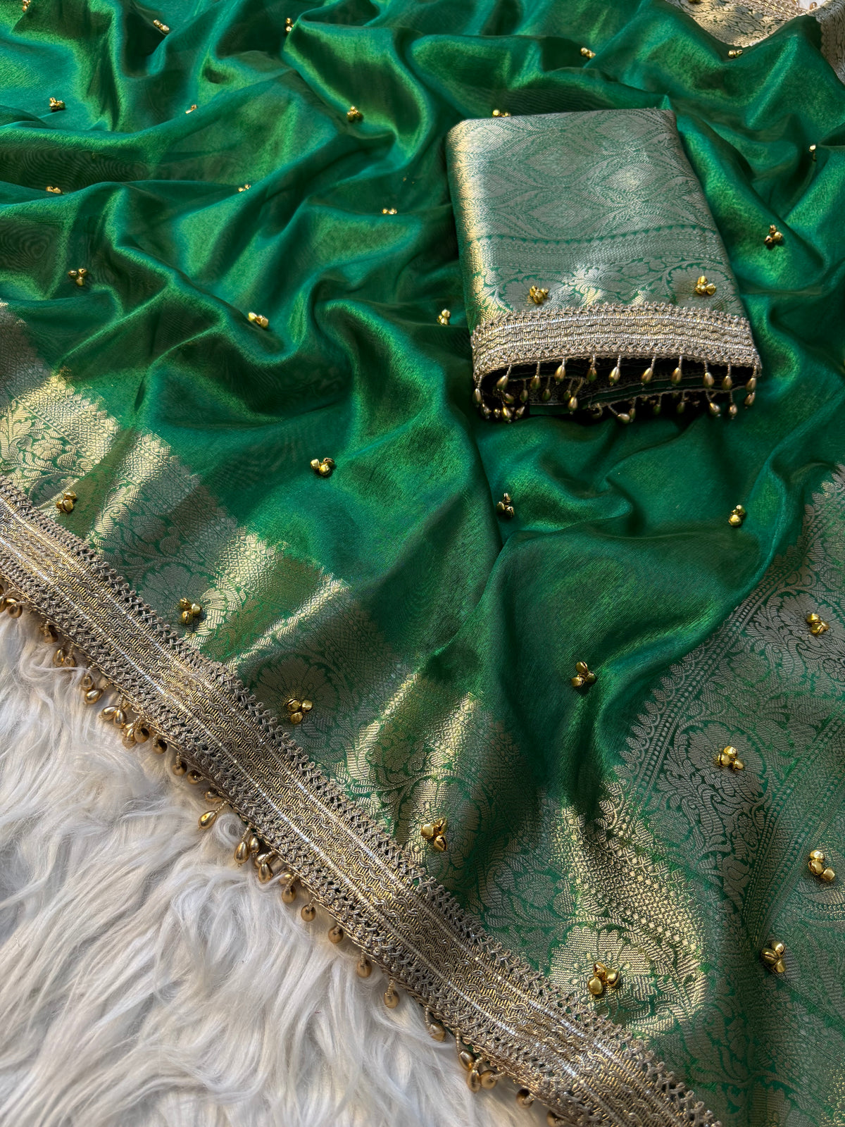 Tissue Ghungru Saree