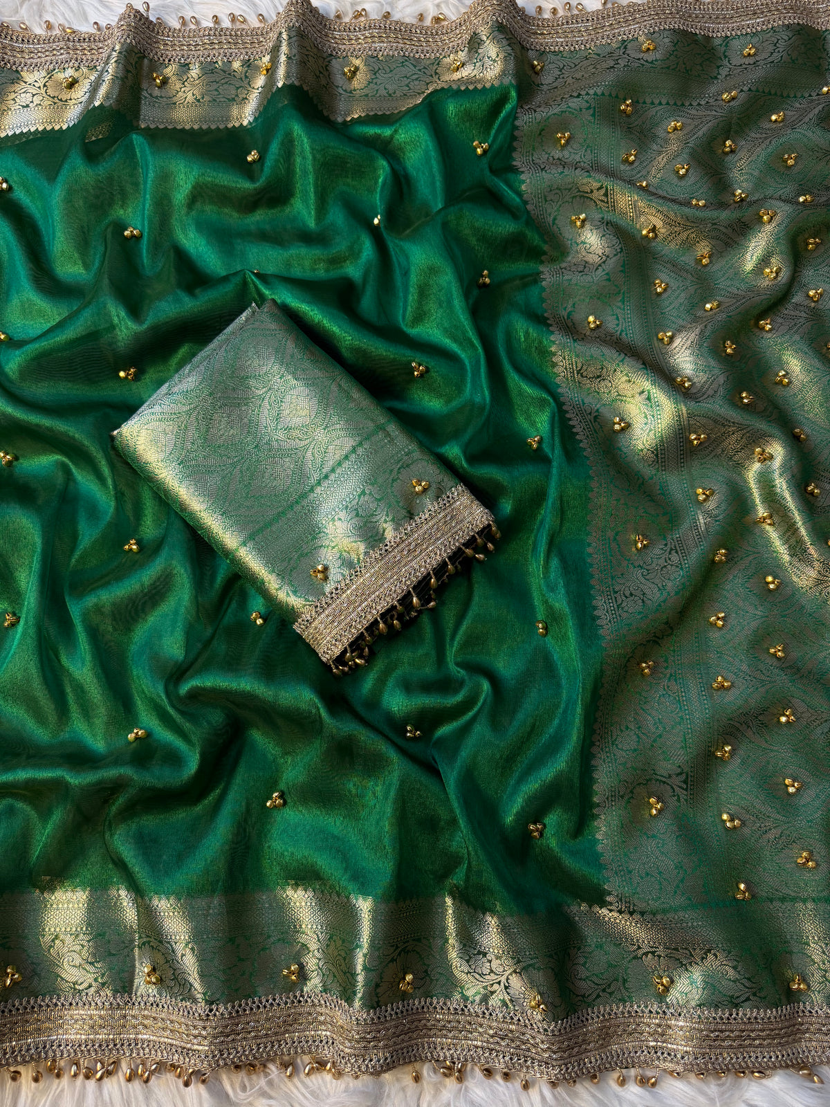 Tissue Ghungru Saree
