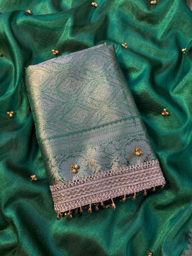 Tissue Ghungru Saree