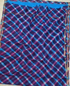 Kota Doria Pure Cotton Hand Tie & Dye Leheriya Saree