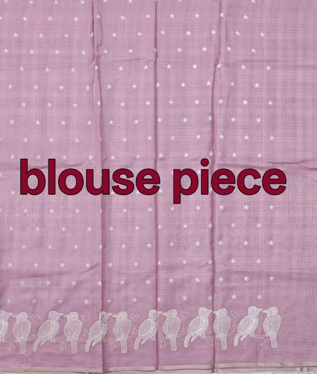 Soft Silk Kota Printed Saree with Embroidery Work